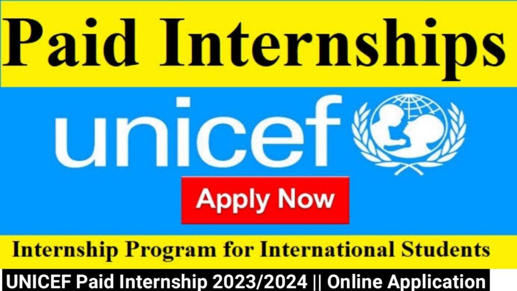 UNICEF Paid Internship 2023/2024 || Online Application