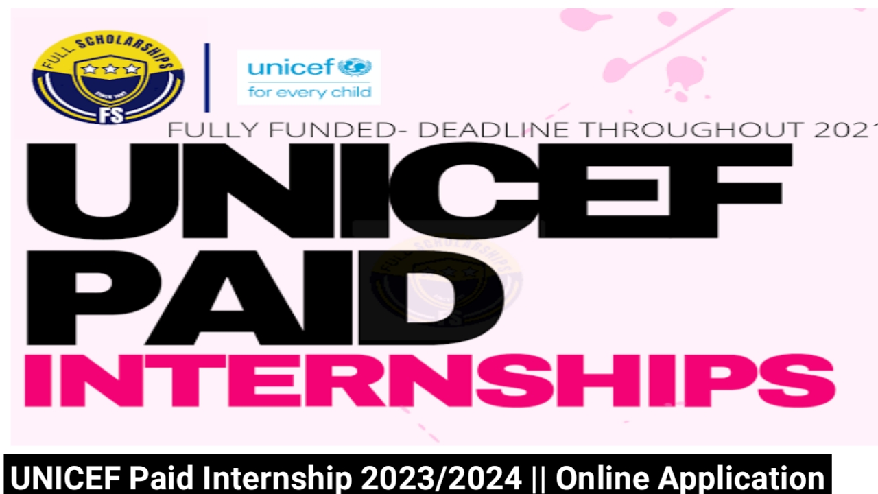 UNICEF Paid Internship 2023/2024 || Online Application