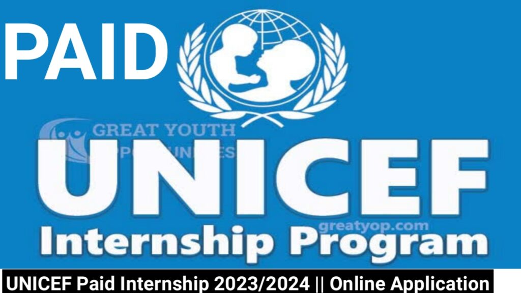 UNICEF Paid Internship 2023/2024 || Online Application