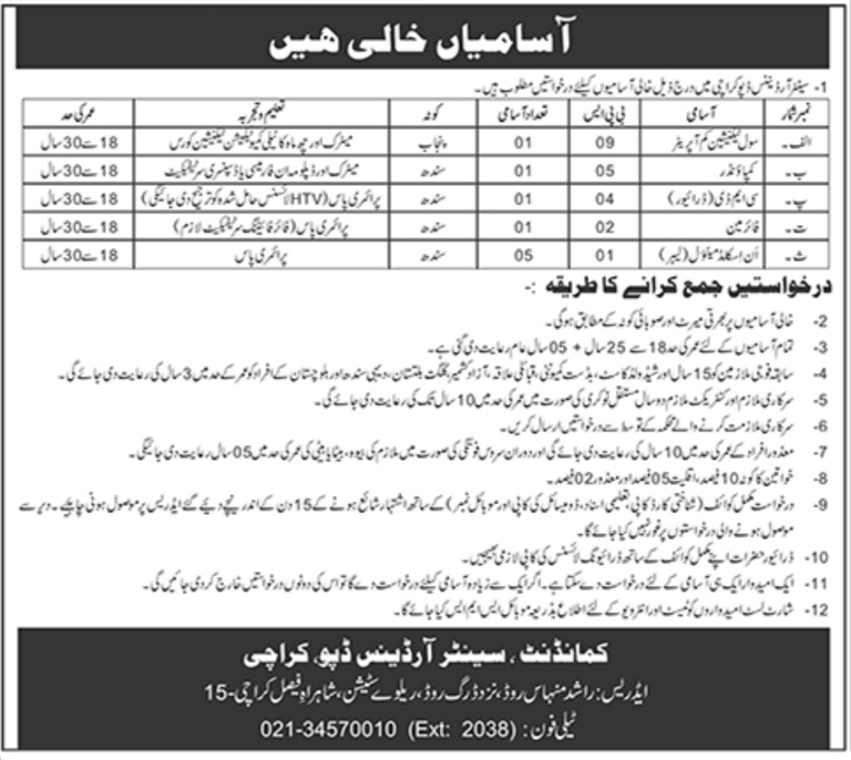 (COD) Pakistan Army Jobs 2023