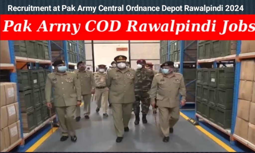 Recruitment at Pak Army Central Ordnance Depot, Rawalpindi 2024