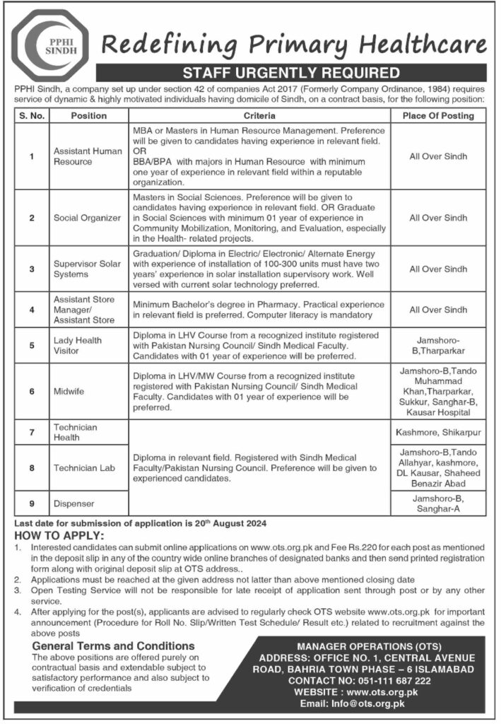 People Primary Health Initiative Recruitment 2024