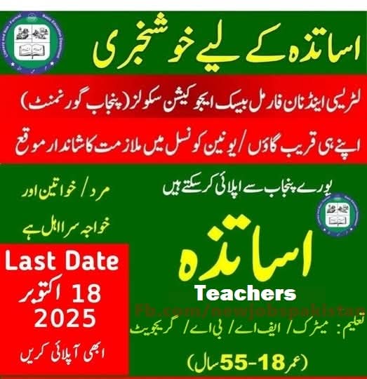Punjab Teacher Recruitment 2025: Apply as Potential Teachers for Adult Literacy Centers Phase-II