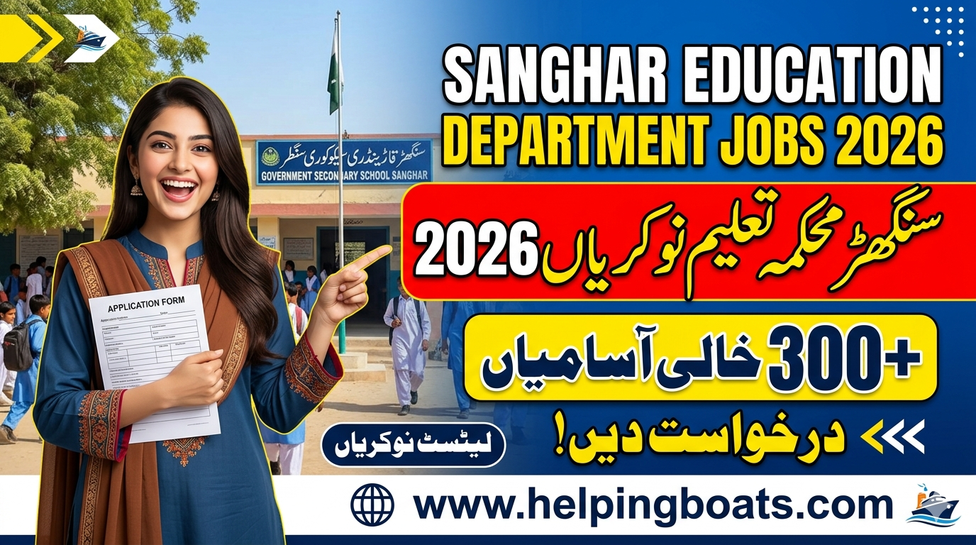 Sanghar Education Department Jobs 2026 – Apply Online for BS-07 Posts