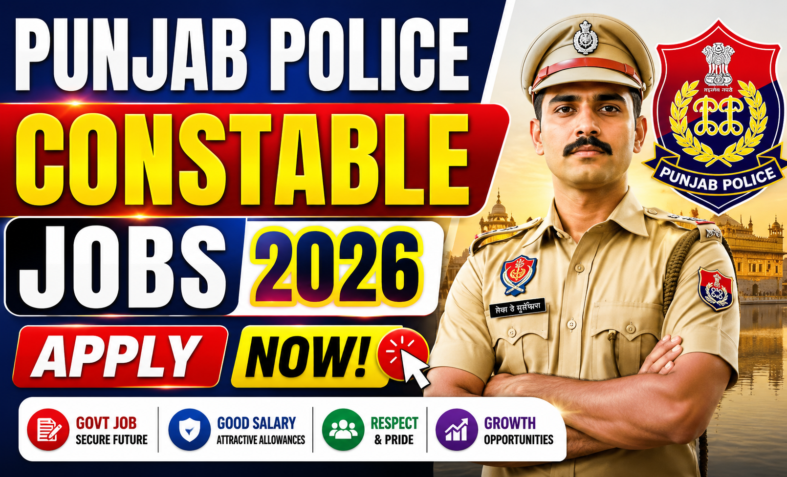 Punjab Police Constable Jobs 2026 Apply