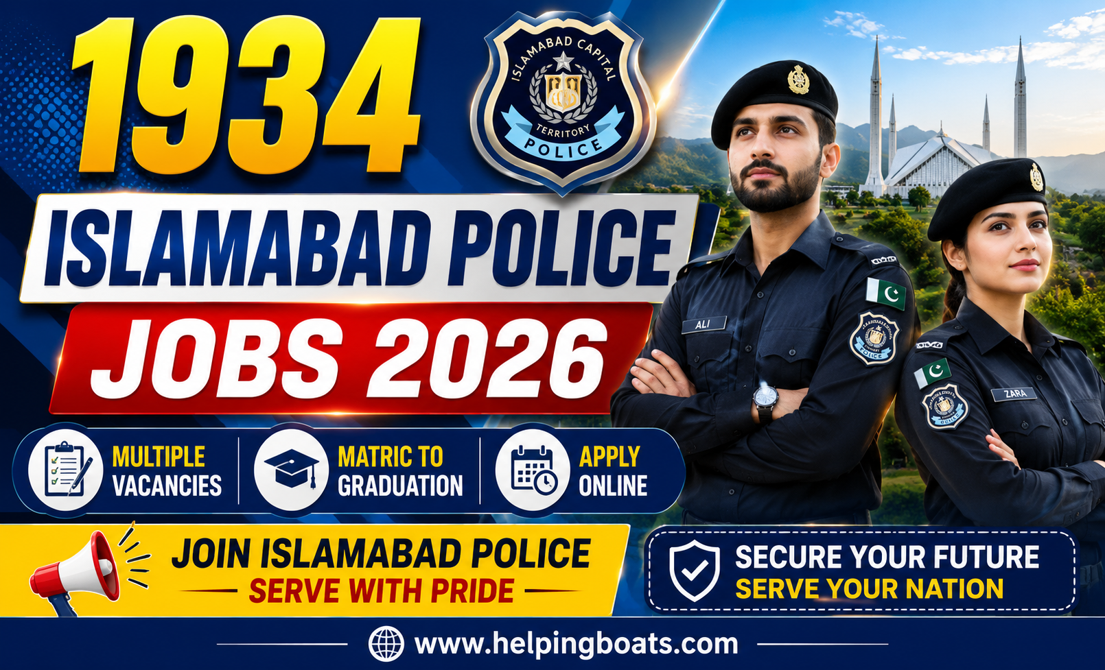 1934 Islamabad Police Jobs 2026