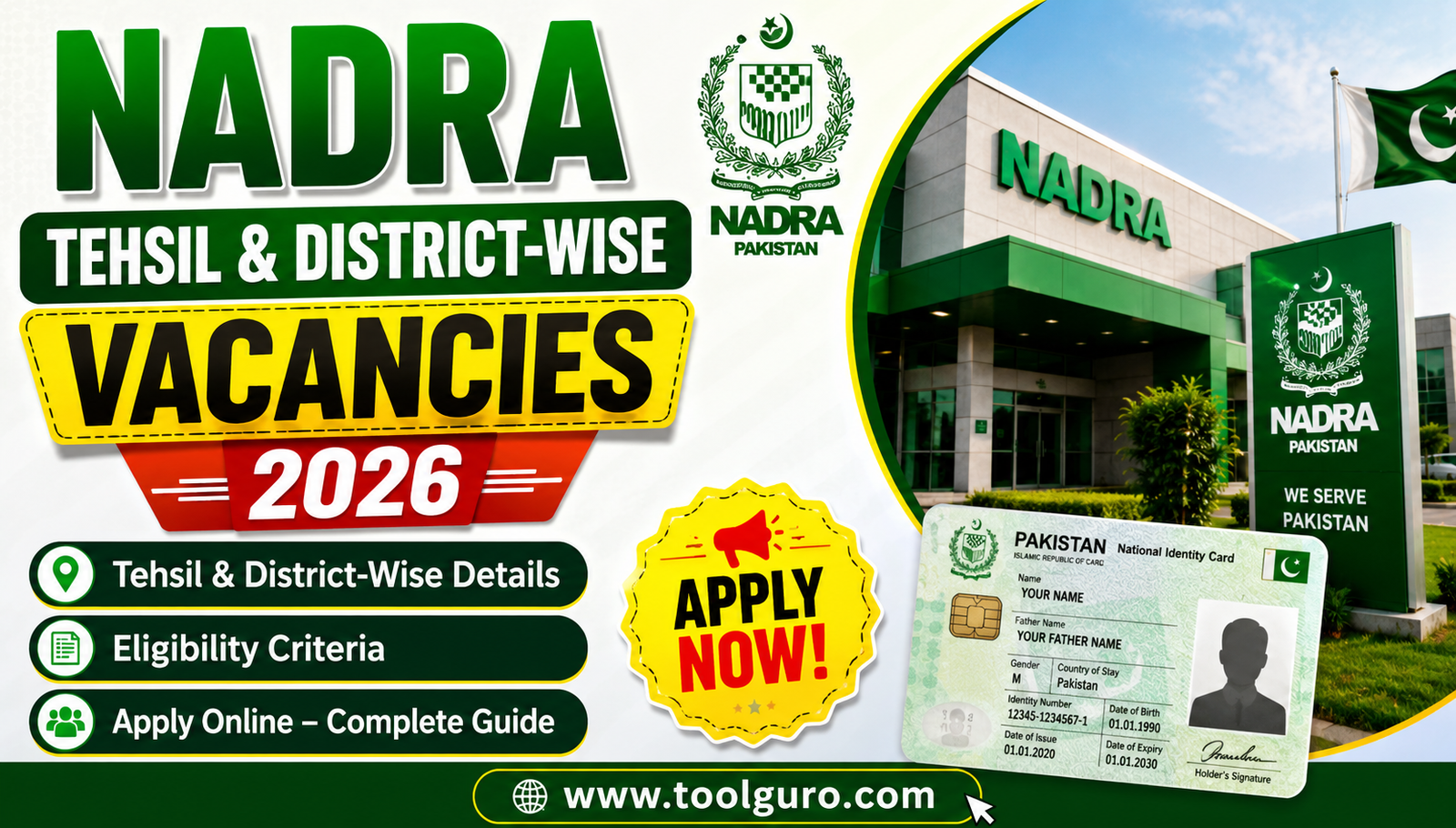NADRA Tehsil & District-Wise Vacancies 2026 - Quota Age Relaxation and Eligibility Rules Explained
