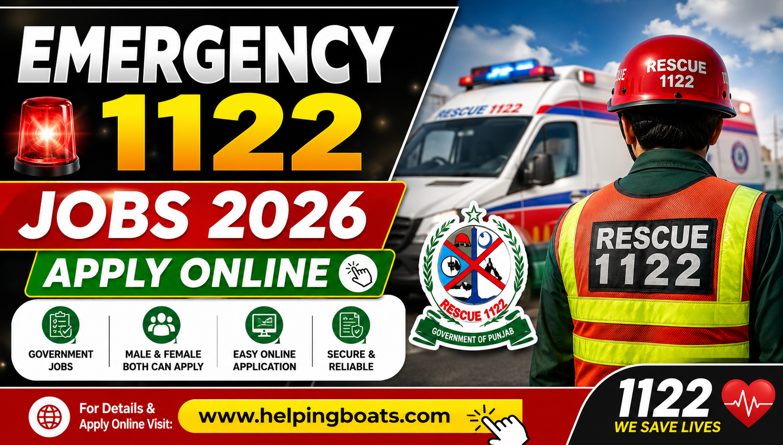 Emergency 1122 Jobs 2026 - Apply Online